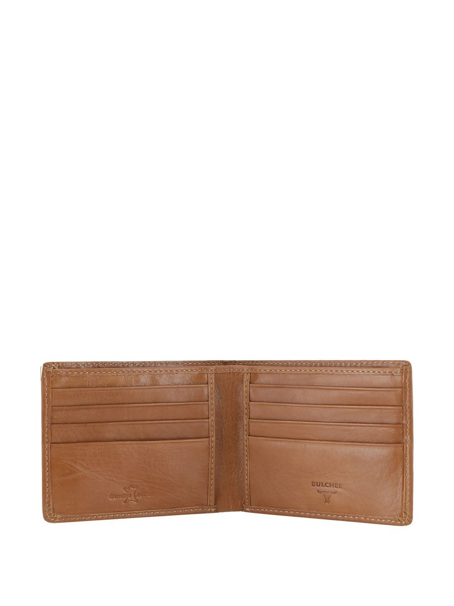 BULCHEE Tan Casual Leather Bi-Fold Wallet for men
