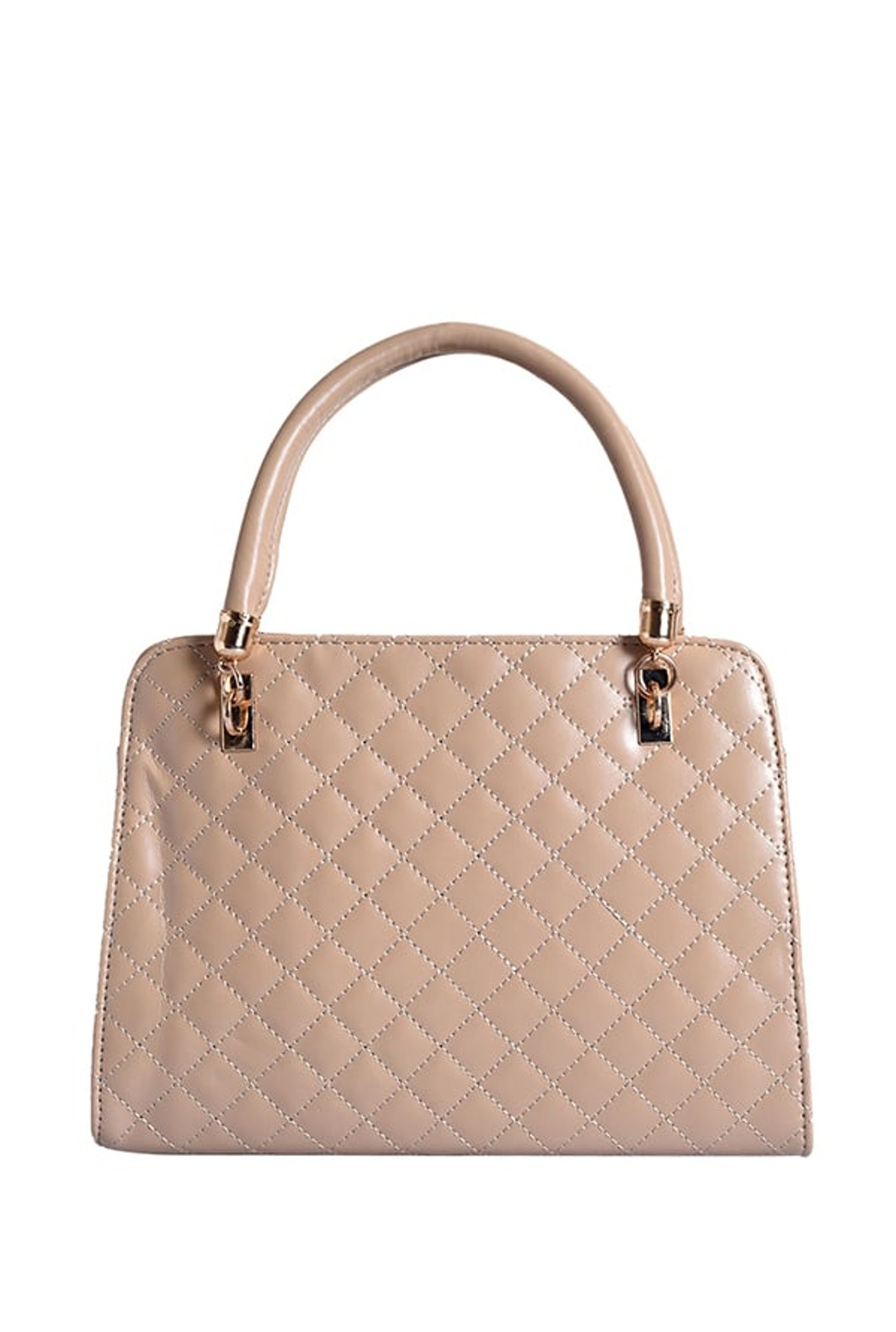 Lino Perros Beige Textured Quilted Handbag