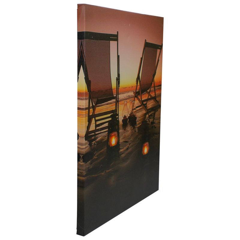 Northlight LED Lighted Spring Bamboo Candle in Vase Canvas Wall Art 15.75" x 11.75"