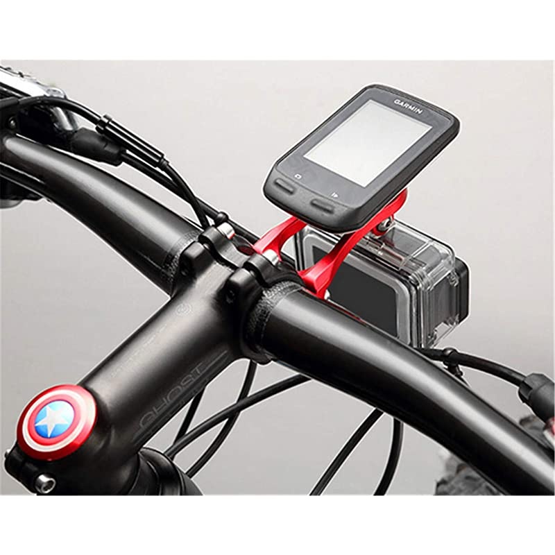 Front Bike Computer Mount Aluminium Alloy Stem Extension Mount Holder for GoPro Garmin Cateye Bryton GPS Computer Sports Camera Black