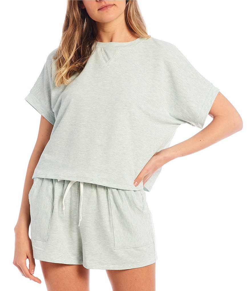 Honey & Sparkle Stripe Short Sleeve Knit Tee