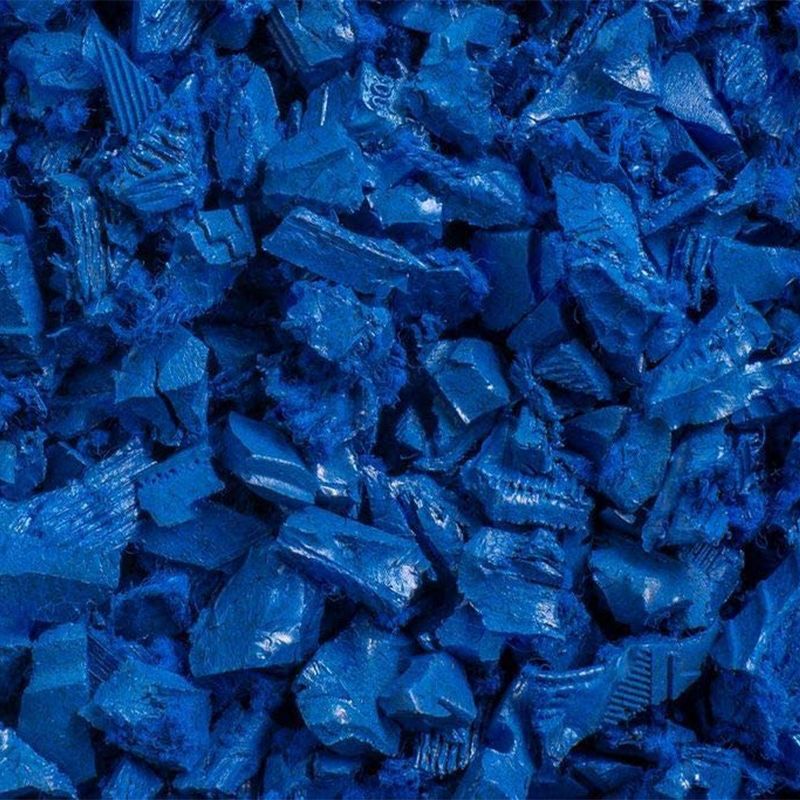 Playsafer 40 Pound Bag of Outdoor Eco Friendly Rubber Playground Mulch Chip Flooring for Swing Sets and Play Areas Covers 1.55 Cubic Feet, Royal Blue