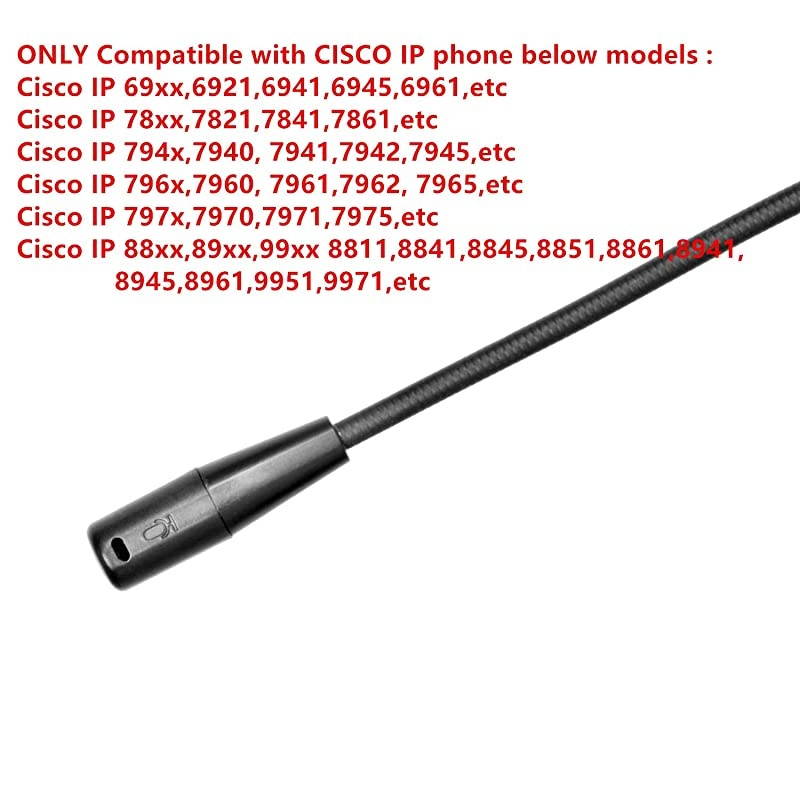 Monaural Headset with Microphne RJ9 Plug for Cisco IP Phones 794X 796X 797X 69XX Series and 881188418851886189418945896199519971 etc