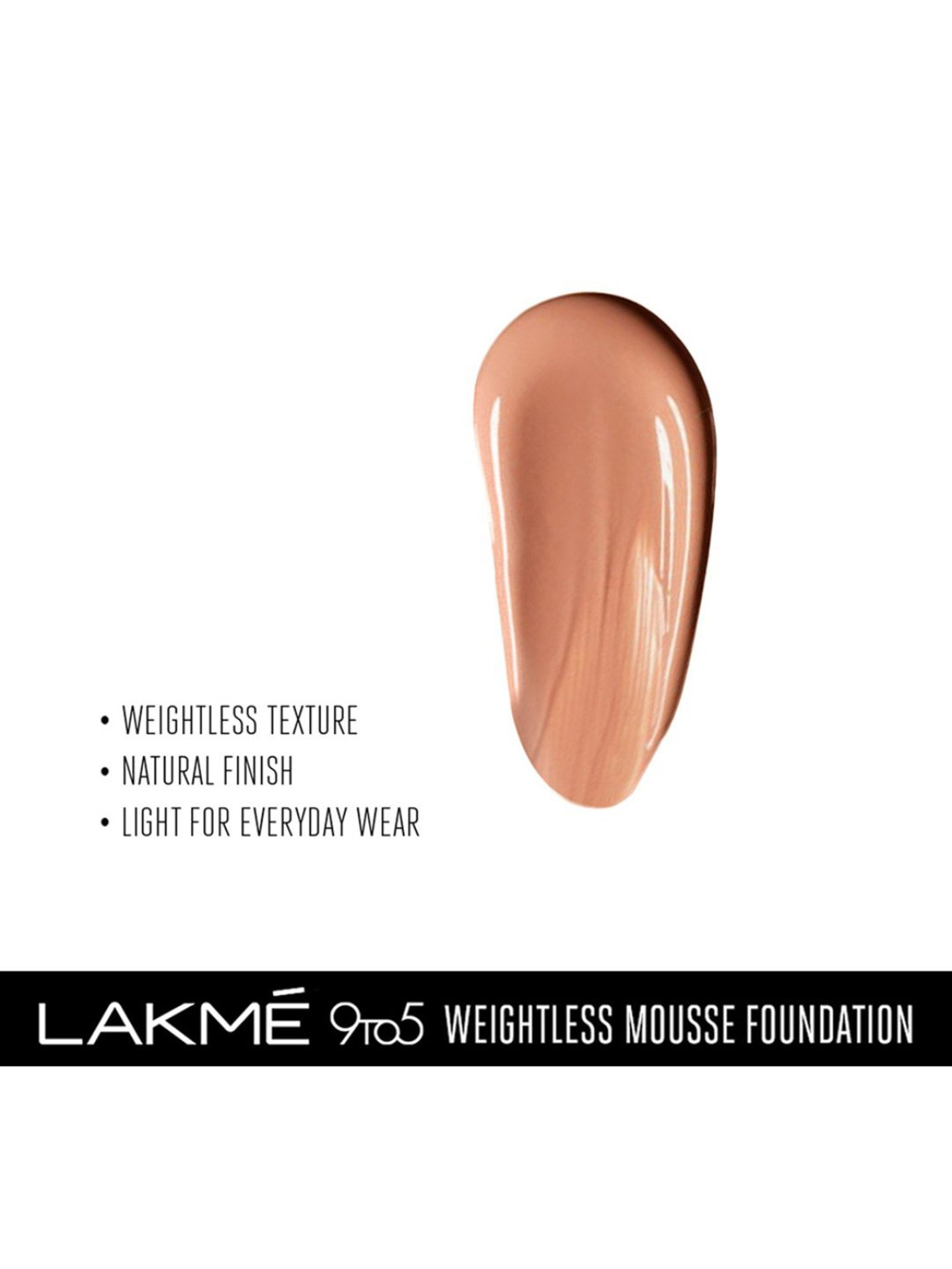 Lakme 9To5 Powerplay Mousse Foundation Rose Honey - 25 gm