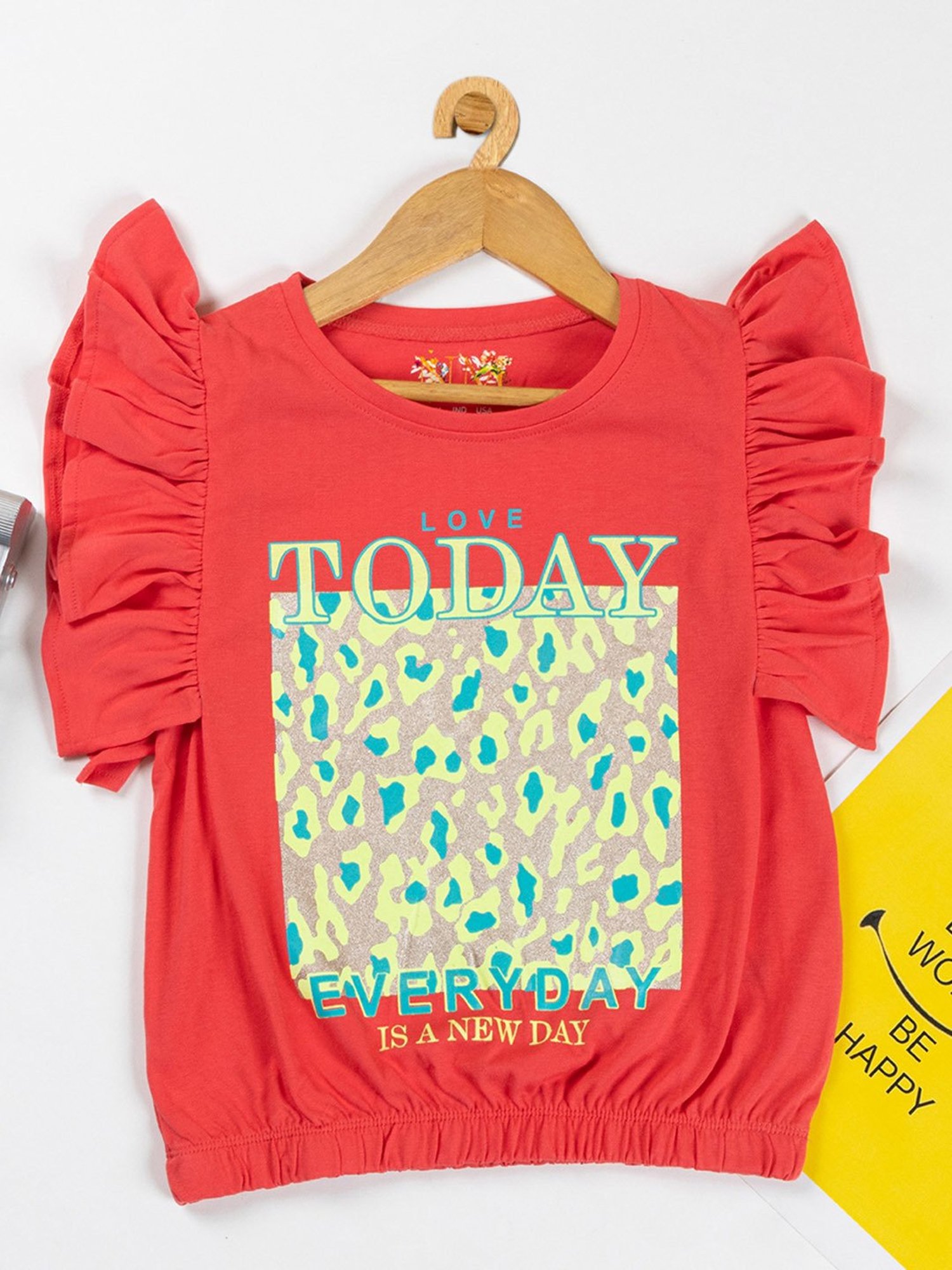 NINS MODA Kids Red Printed Top