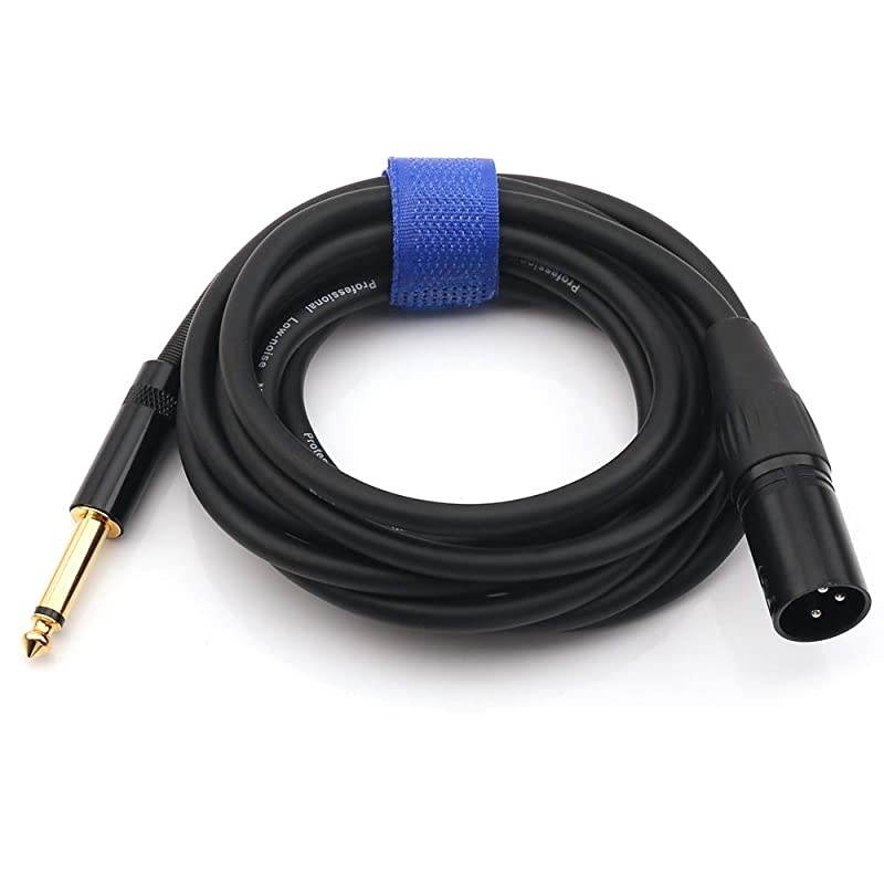 635mm 14 Inch Male TS Male to XLR Interconnect Audio Microphone Cable XLRM32FT