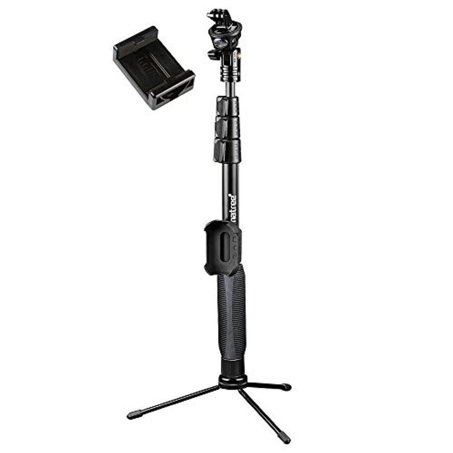 Smatree Y2 Telescoping Pole with Tripod Stand for GoPro Hero 6/5/4/3+/3/2/1/Session(WiFi Remote Controller is NOT Included) action cameras,for iPhone Series and Other cellphones