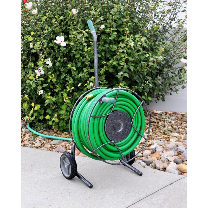 Yard Butler HTC-1 Compact Portable Wheeled Snap On 100' Garden Hose Reel Truck