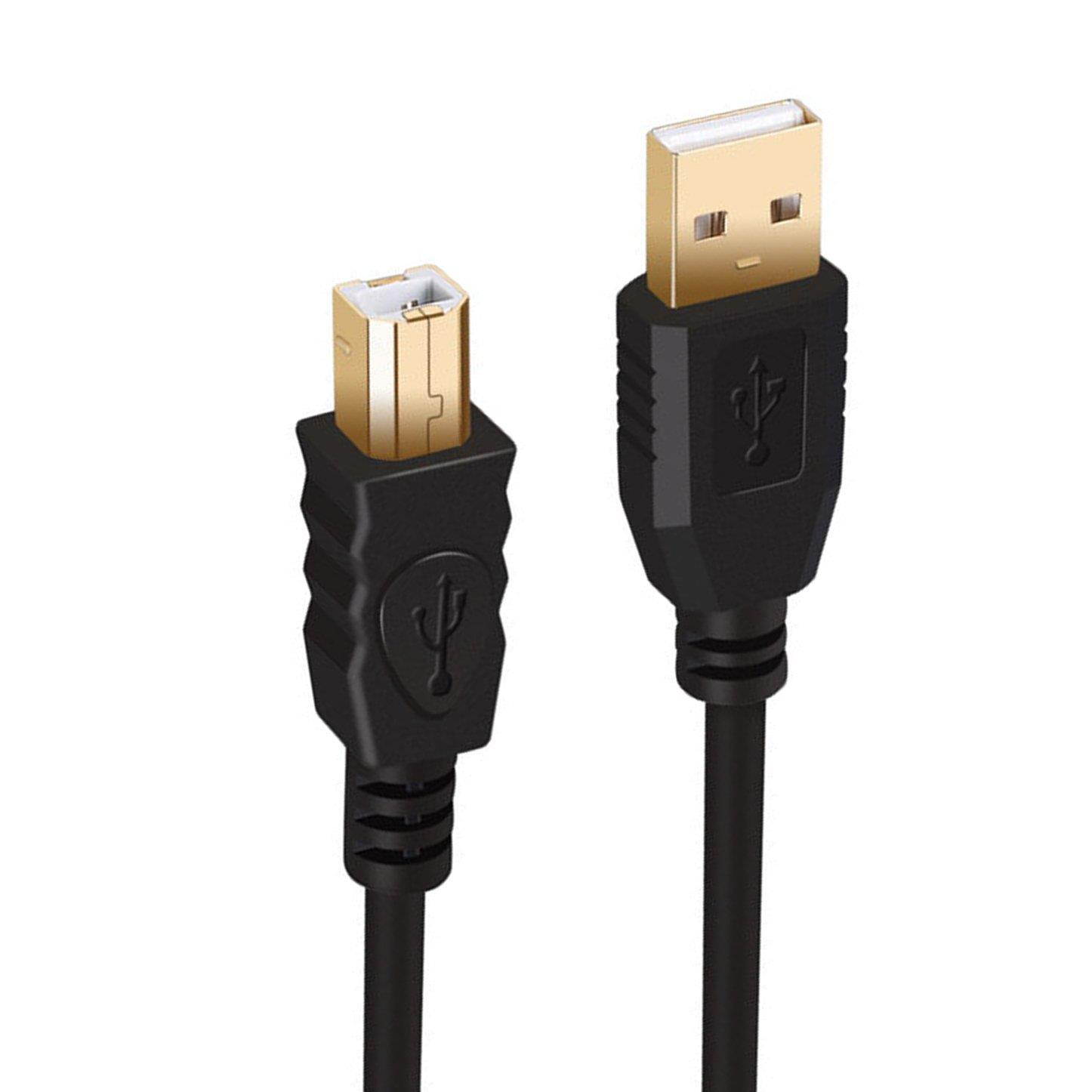 Printer Cable 100Ft, Tanbin 100Feet Hi-Speed USB 2.0 Type A Male to Type B Male Printer Scanner Cable for HP, Canon, Lexmark, Epson, Dell, Xerox, Samsung etc
