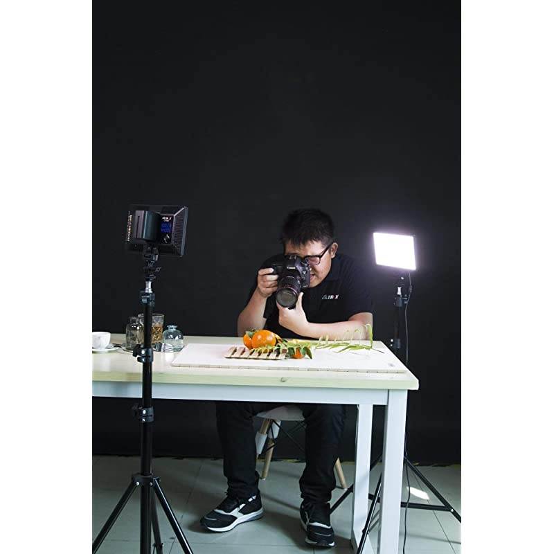 L116T Key Light LED Video Light Kit,3300K-5600K On Camera Video Light Video Conference Live Broadcast Light with NP-F550 Lithium Battery