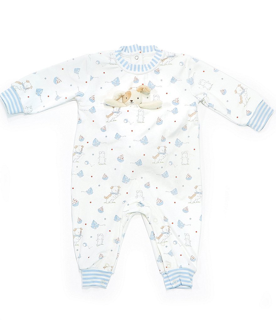 Bunnies By The Bay Baby Boys 6-12 Months Skipit And Bud Playsuit & Skipit Buddy Blanket Set