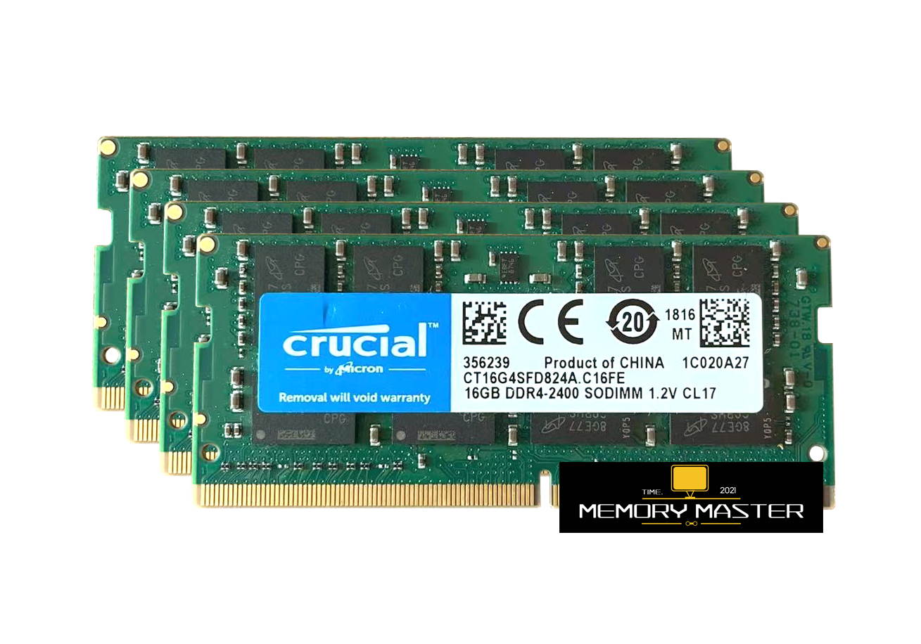 Crucial 64GB(4X16GB) CT16G4SFD824A.C16FE DDR4 2400 MHz RAM PC 19200 CL17 Laptop Memory NEW 260-PIN