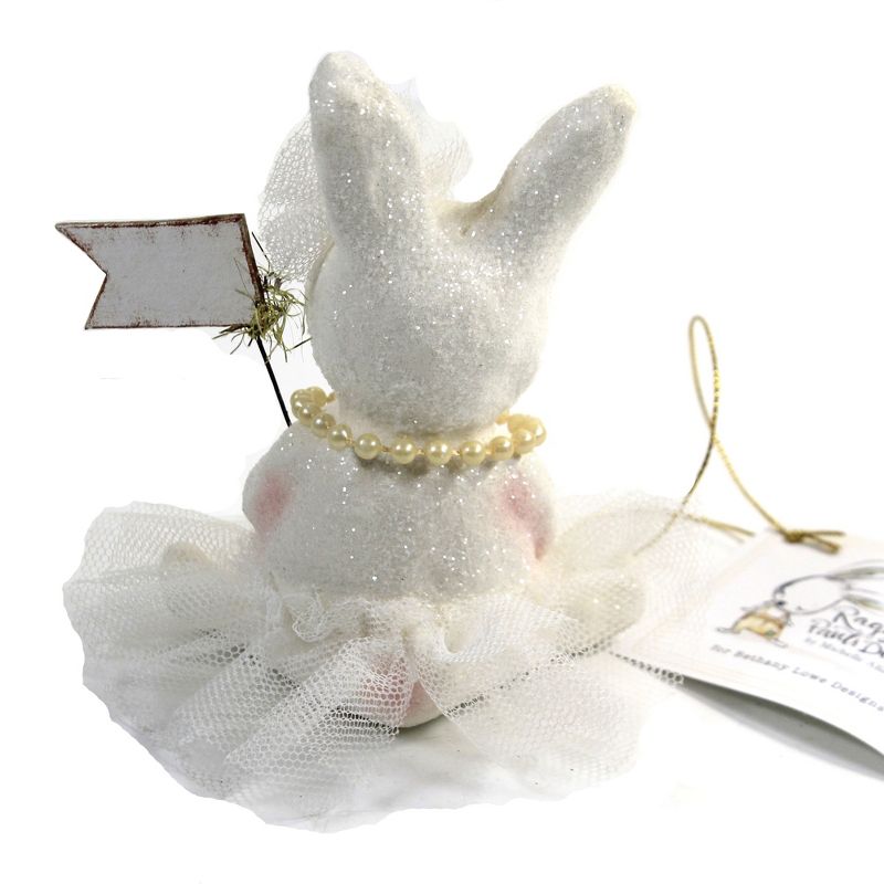 Easter 4.0" Ballerina White Bunny Ballet Dance Tulle Tutu  -  Decorative Figurines
