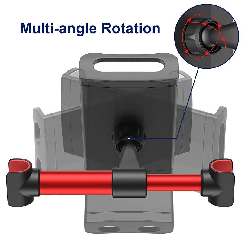 Car Headrest Mount  Tablet Headrest Holder Compatible with SmartphonesTabletsSwitch 47quot105quot Headrest Posts Width 49in59inRed