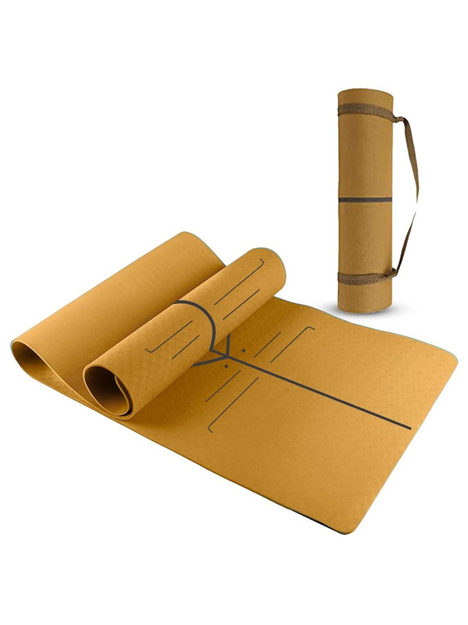 Yogarise Anti-Skid Yoga Mat Combo (Tan) Size - 6mm