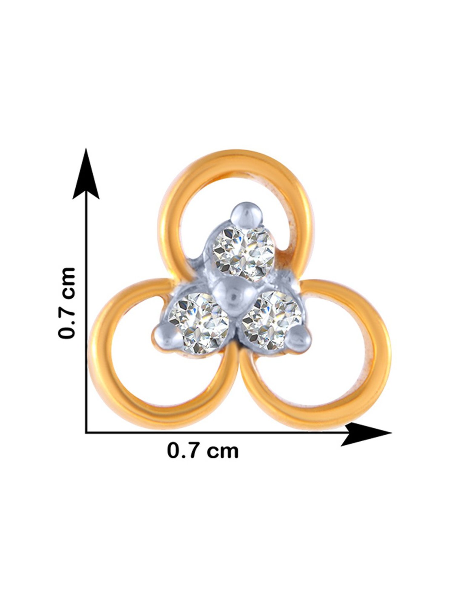 P.C. Chandra Jewellers 18 kt Gold & Diamond Earrings