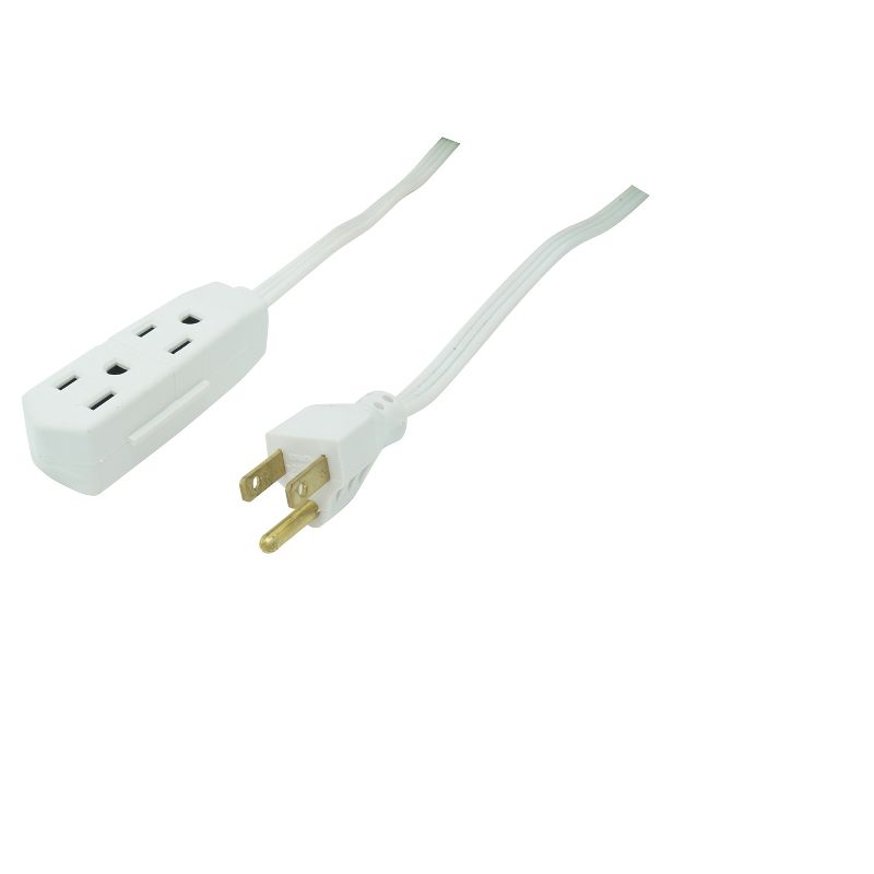 Woods 8' Grounded Extension Cord White