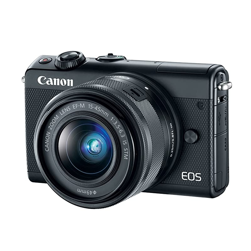 EOS M100 Mirrorless Camera w/ 15-45mm Lens & 55-200mm Lens - Wi-Fi, Bluetooth, and NFC enabled (Black)