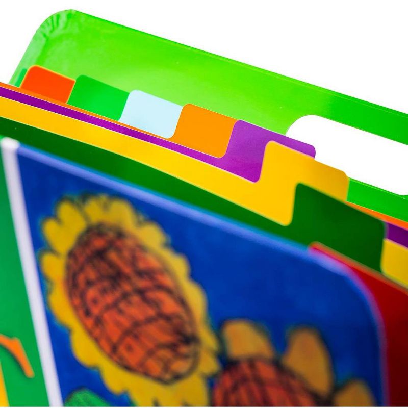 My Art Place Expandable Color-Tabbed Portable Art Storage Portfolio with Decorative Frame, 19" x 15 1/4 "