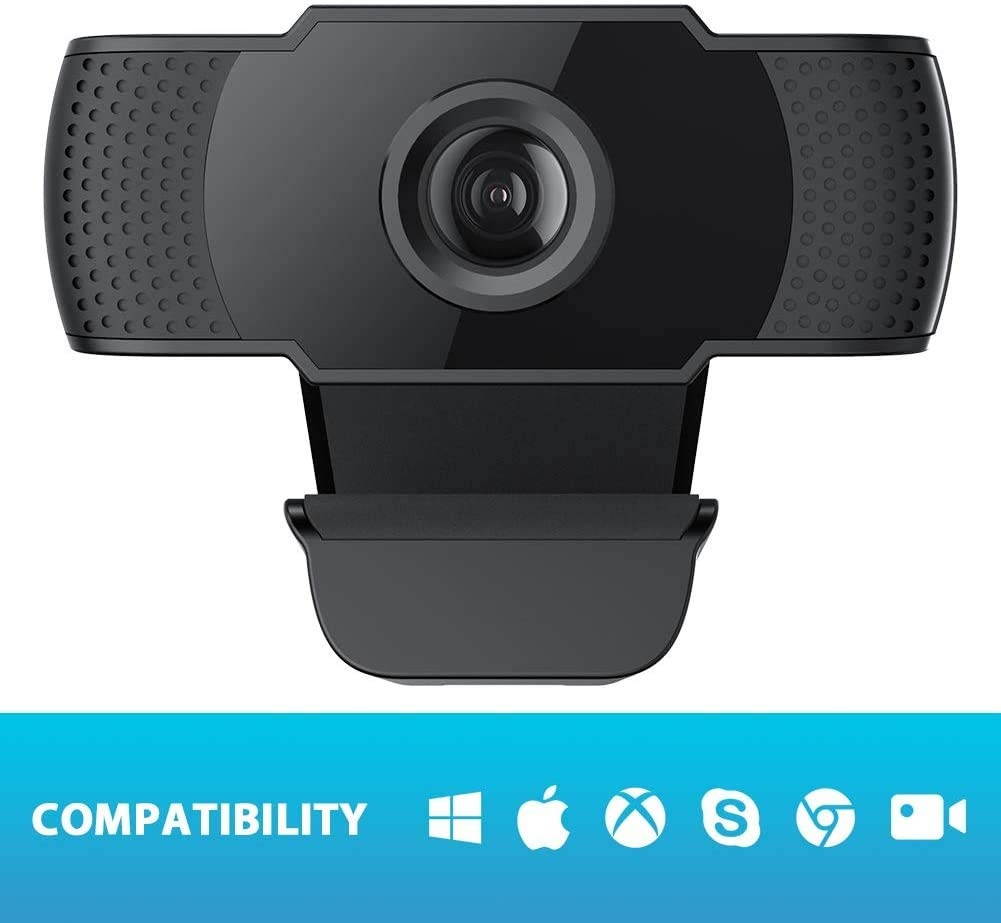Webcam with Microphone, 1080P HD Webcam Streaming Computer Web Camera for Online Teaching/Business Meeting, Plug and Play Face Camera with Auto Focus for PC Desktop Laptop