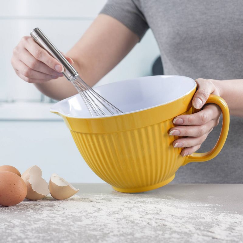 Zeal 8" Retro Melamine Mixing Bowl Mustard