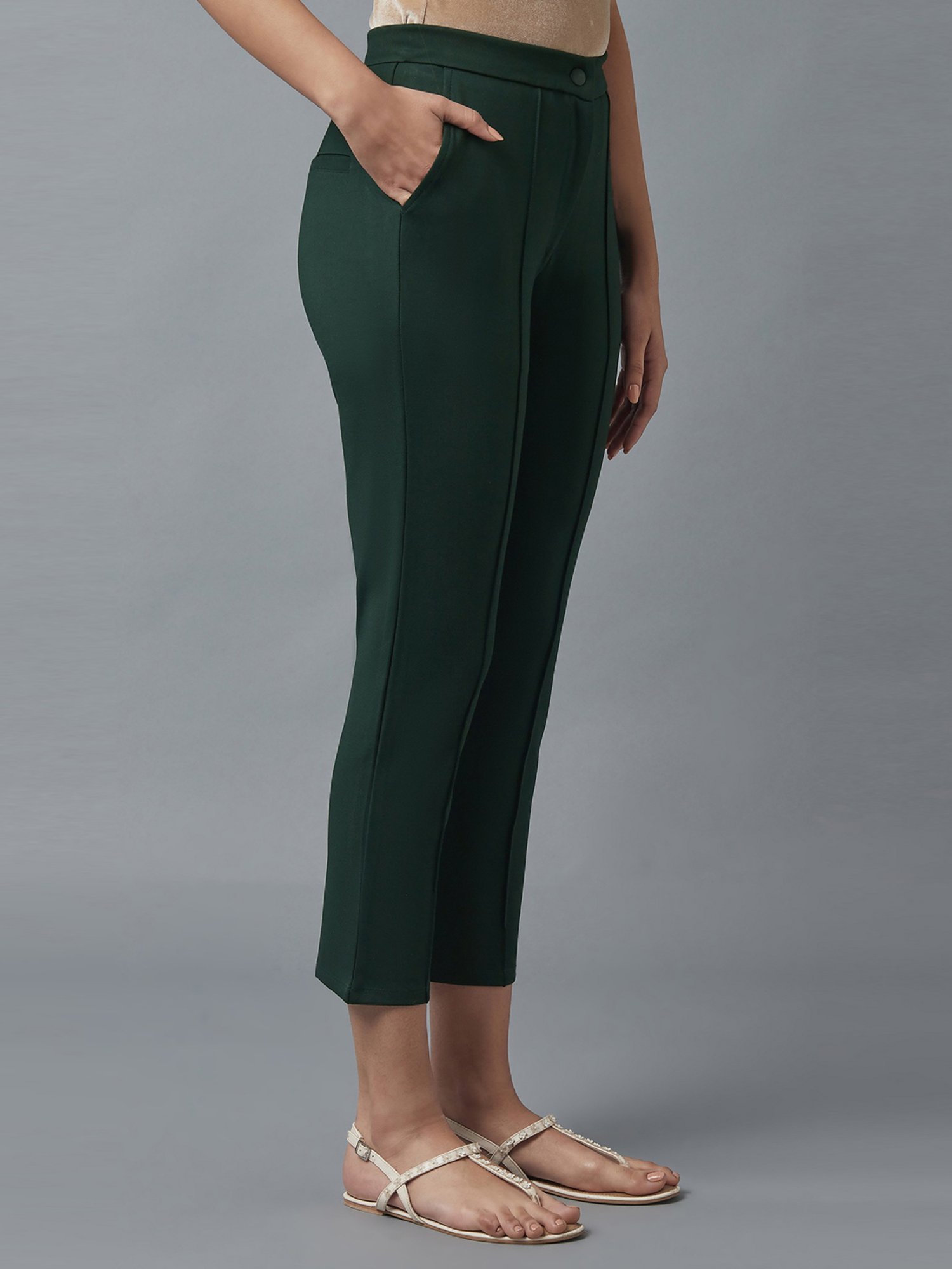 Elleven Green Plain Pants