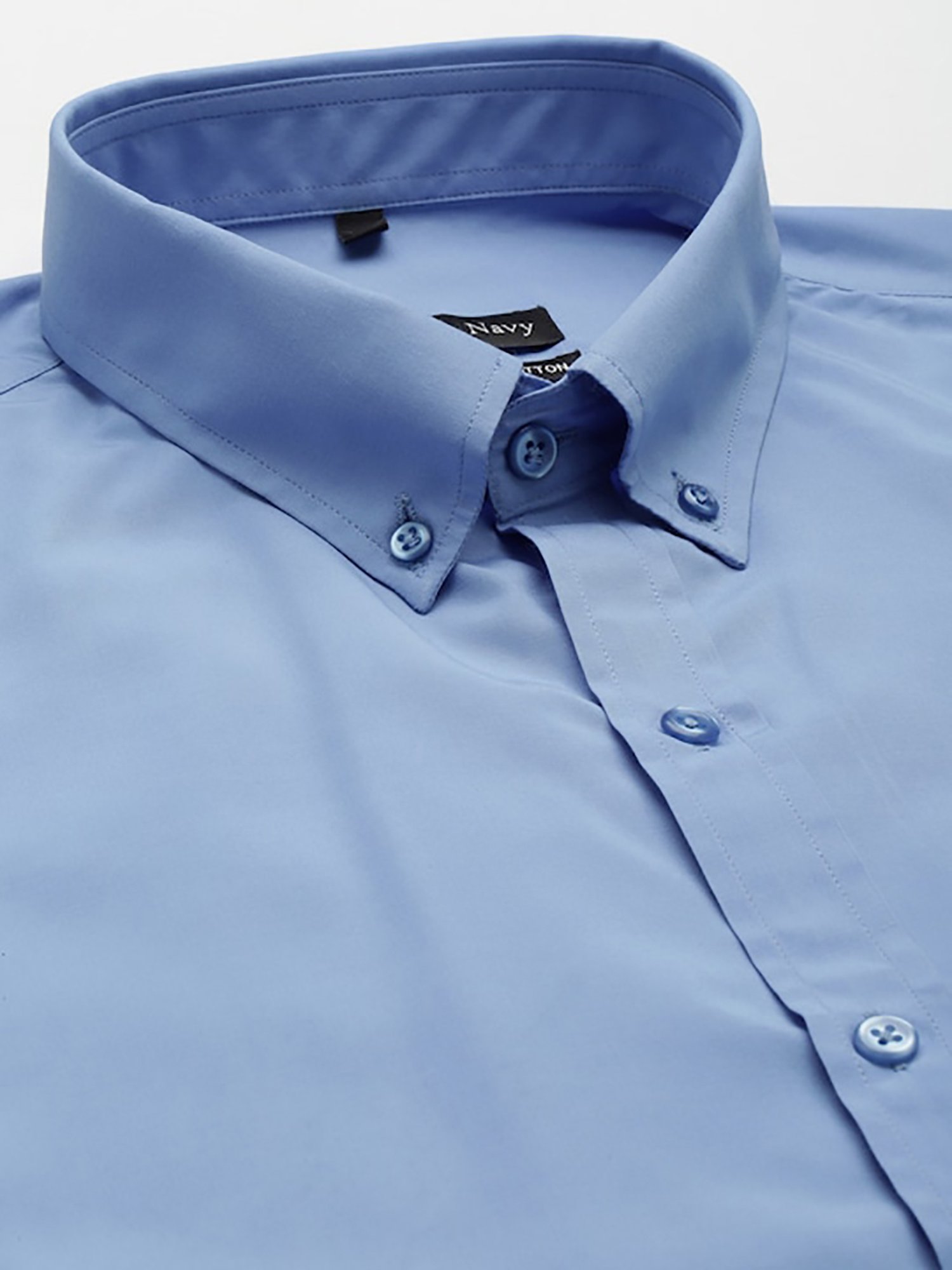 English Navy Blue Slim Fit Shirt