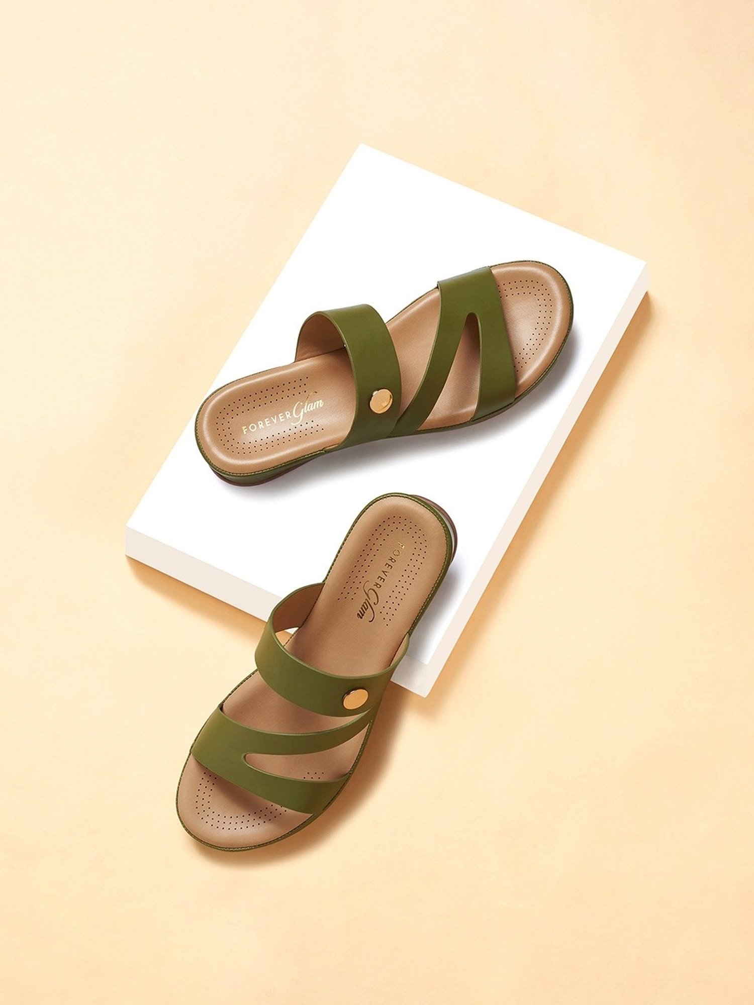 Forever Glam by Pantaloons Women's Green Casual Wedges