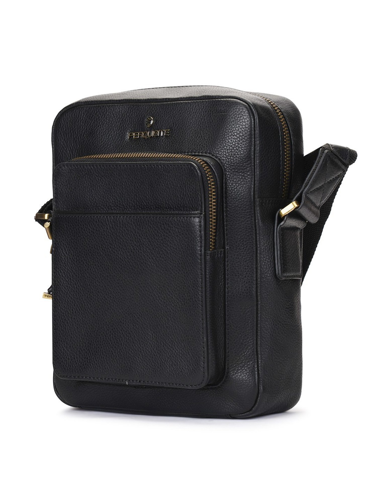 PERQUISITE MARK Black Solid Medium Cross Body Bag