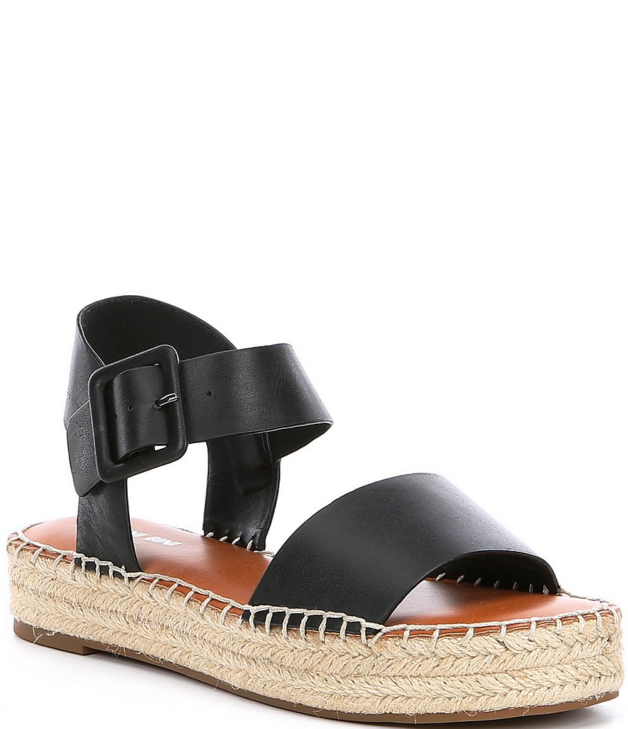 Gianni Bini Kaygan Leather Espadrille Flatform Sandals