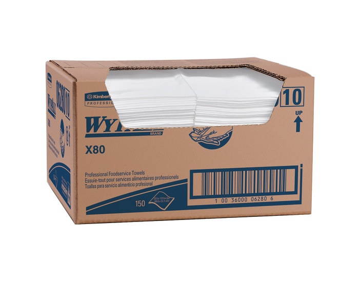 C-Wypall X80 Fs Hydro Wpr 12.5X23.5 Whi W/Bs 150