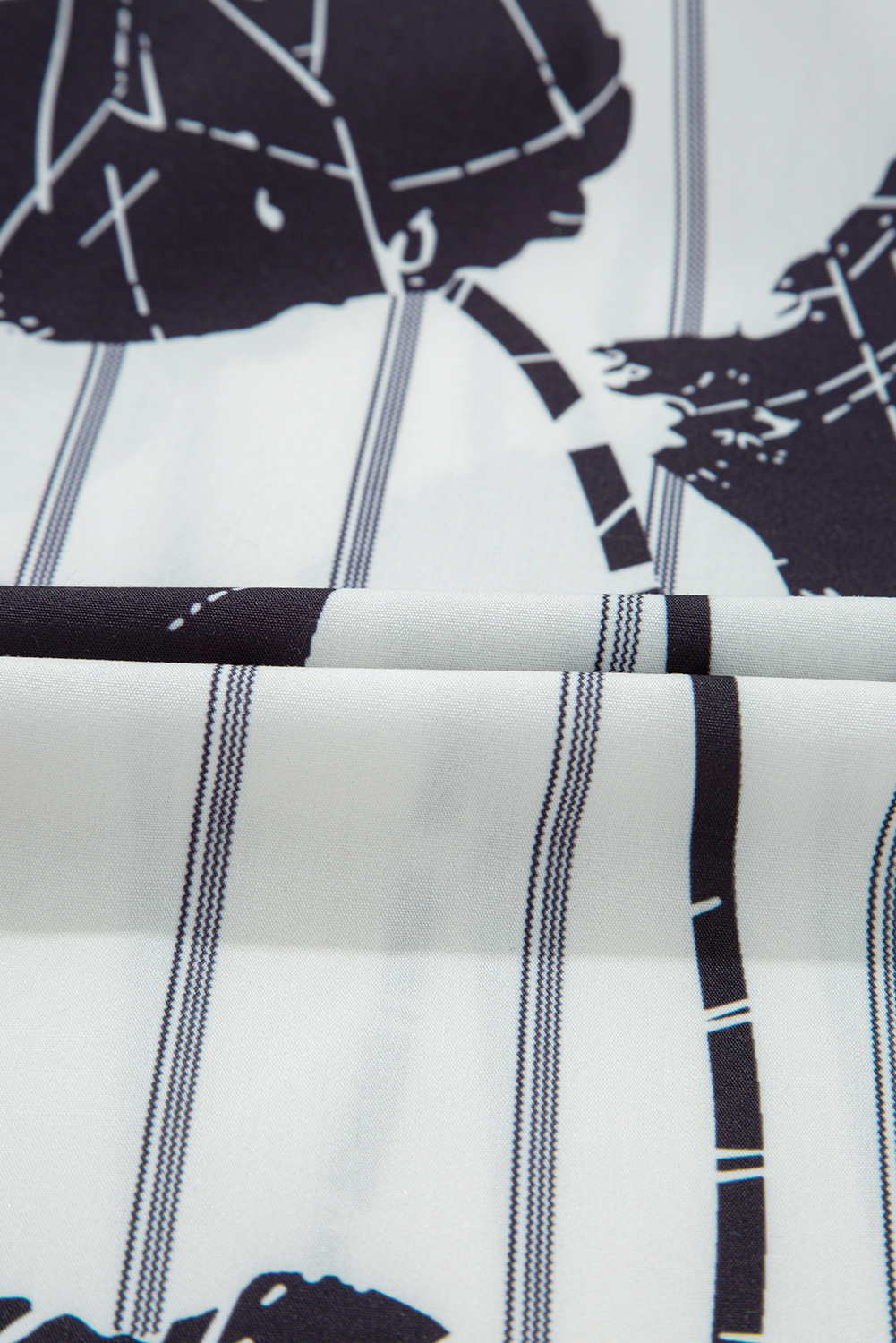 Black Leopard Patchwork Split Neck Ruffle Plus Size Dress