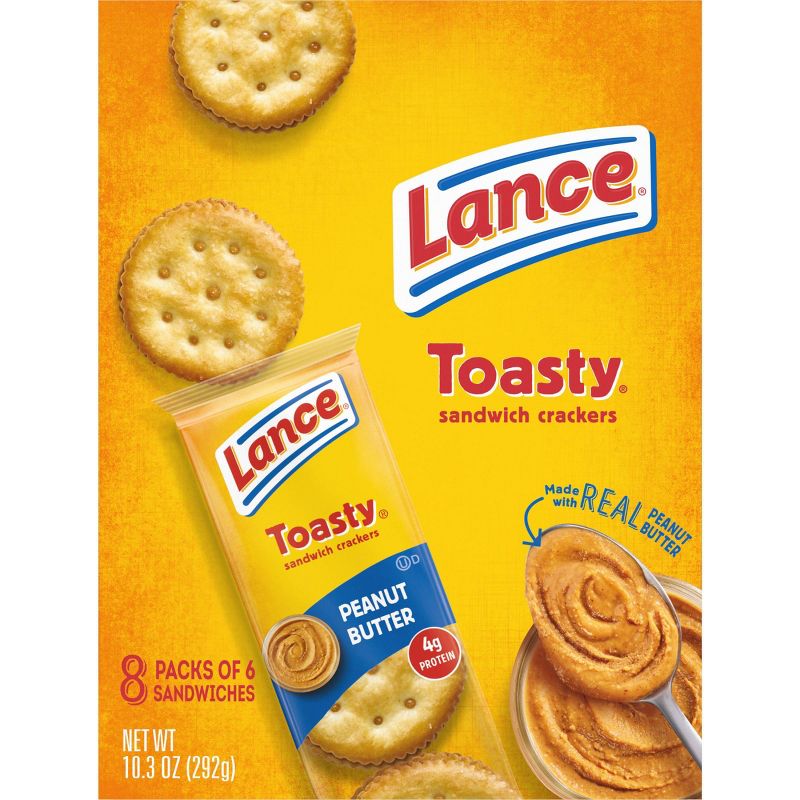 Lance Peanut Butter Toasty Cracker Sandwiches - 10.3oz/8ct