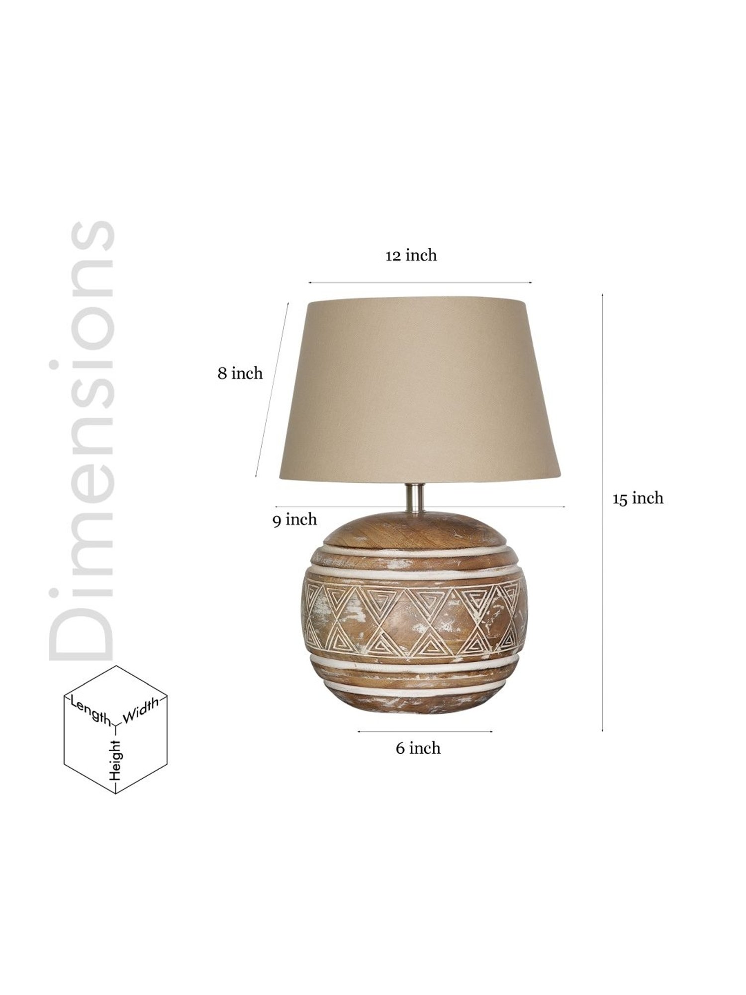 Kapoor Lamp Shades Distress White Wood Caelan Table Lamp