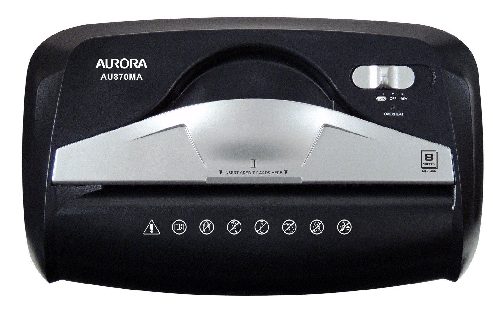 Aurora AU870MA High-Security 8-Sheet Micro-Cut Paper, Credit Card Shredder