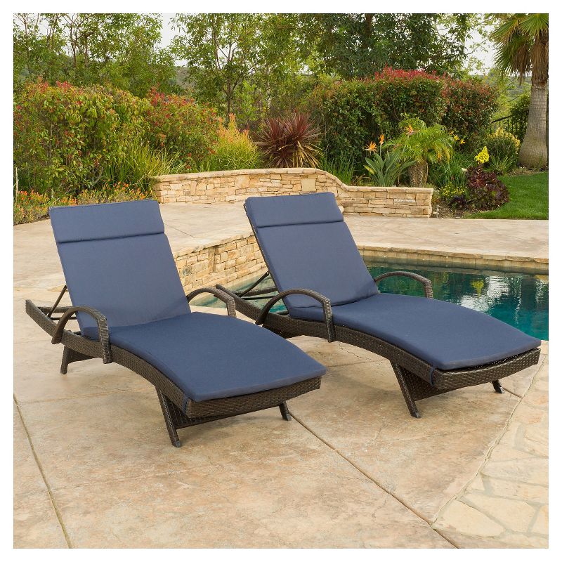 NewPort Outdoor Wicker Chaise Lounge - Dark Gray - Coaster