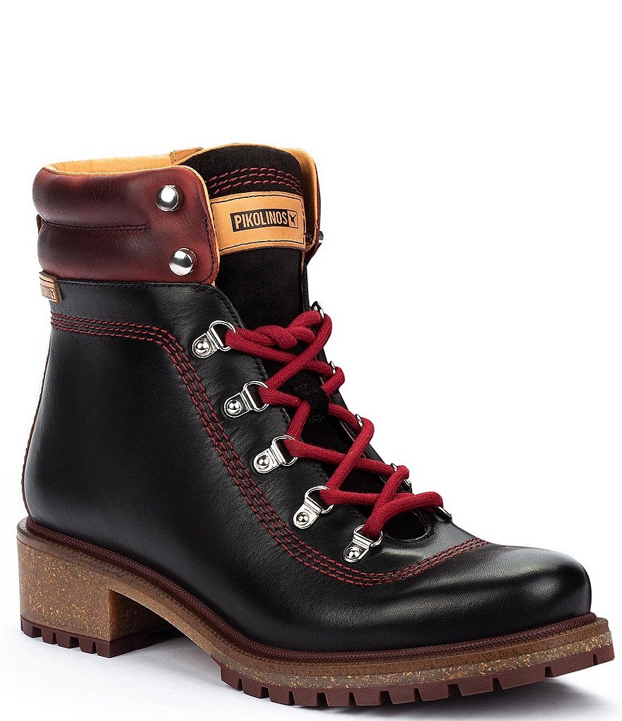 Pikolinos Aspe W9Z Leather Lace-Up Hiker Booties