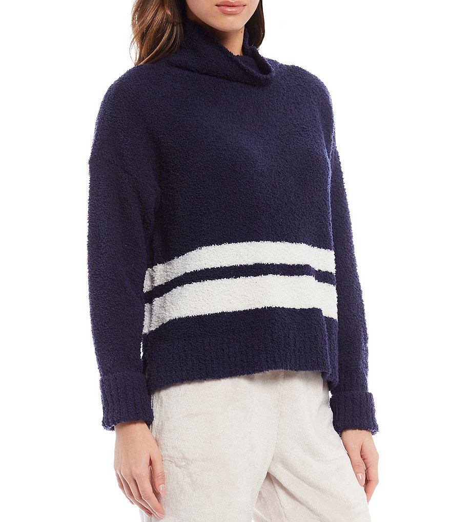UGG Sage Sweater-Knit Striped Lounge Top