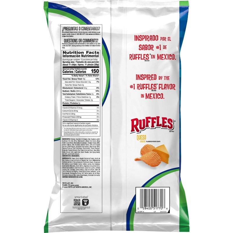 Ruffles Queso Flavored Chips - 8.5oz
