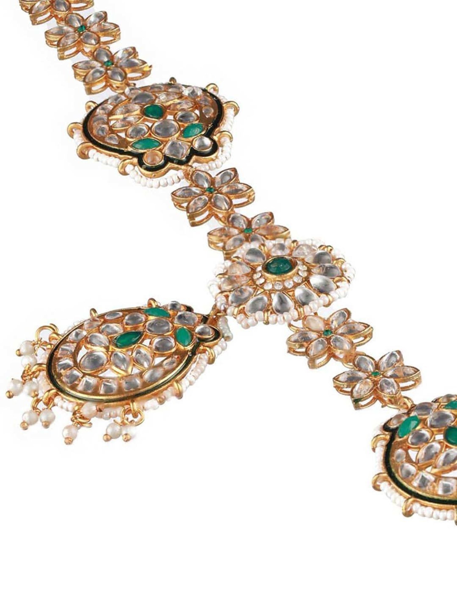 OOMPH White Pearls Wedding Hair Band