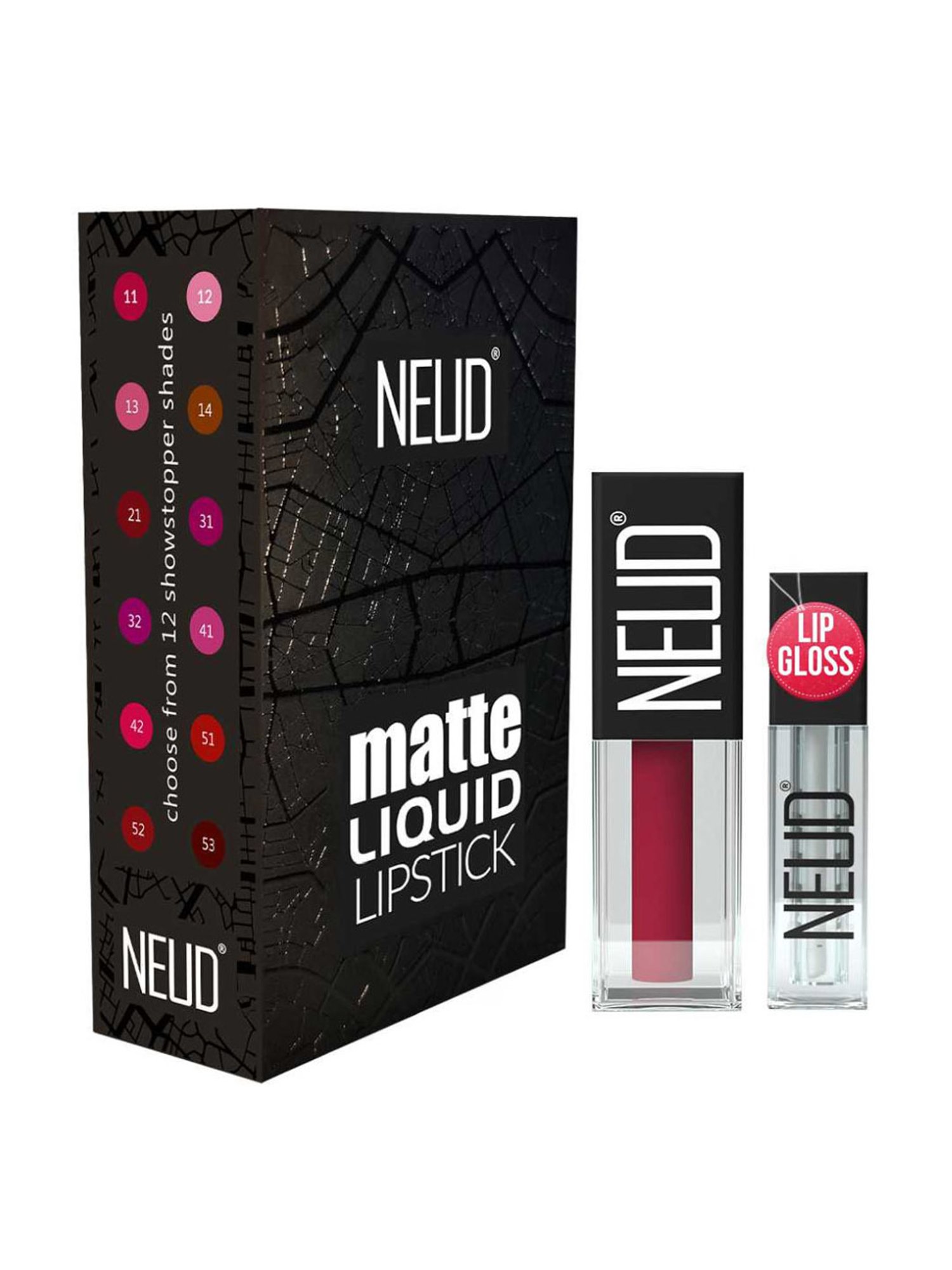 NEUD Matte Liquid Lipstick Peachy Pink with Free Lip Gloss