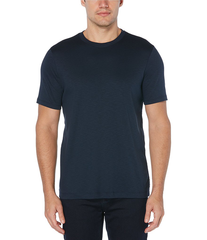 Perry Ellis Solid Slub Short-Sleeve Tee