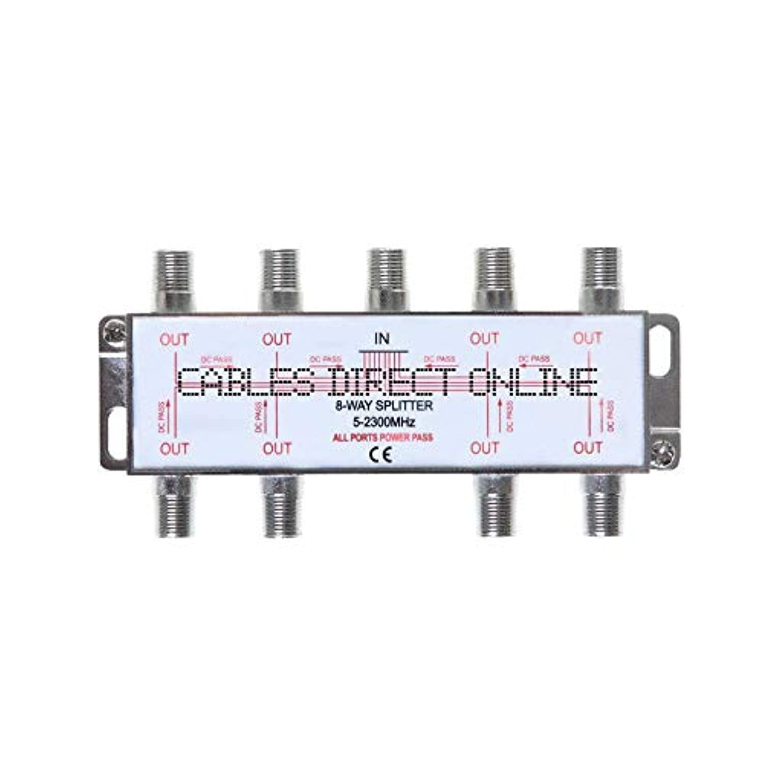 6 Way 5-2300 MHz Coaxial Antenna Splitter for RG6 RG59 Coax Cable Satellite HDTV (6 Ports)