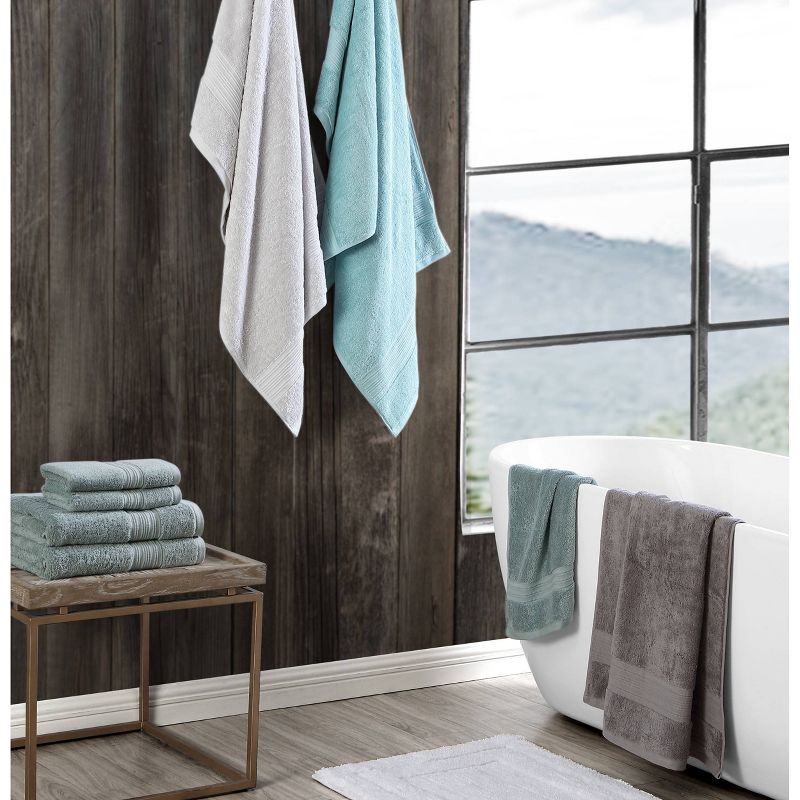6pc Denali Solid Bath Towel Set Aqua - Eddie Bauer