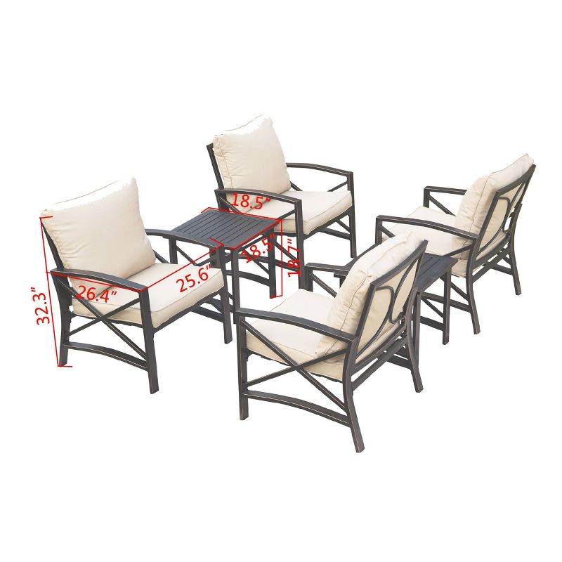 6pc Steel Frame Patio Conversation Set - Patio Festival