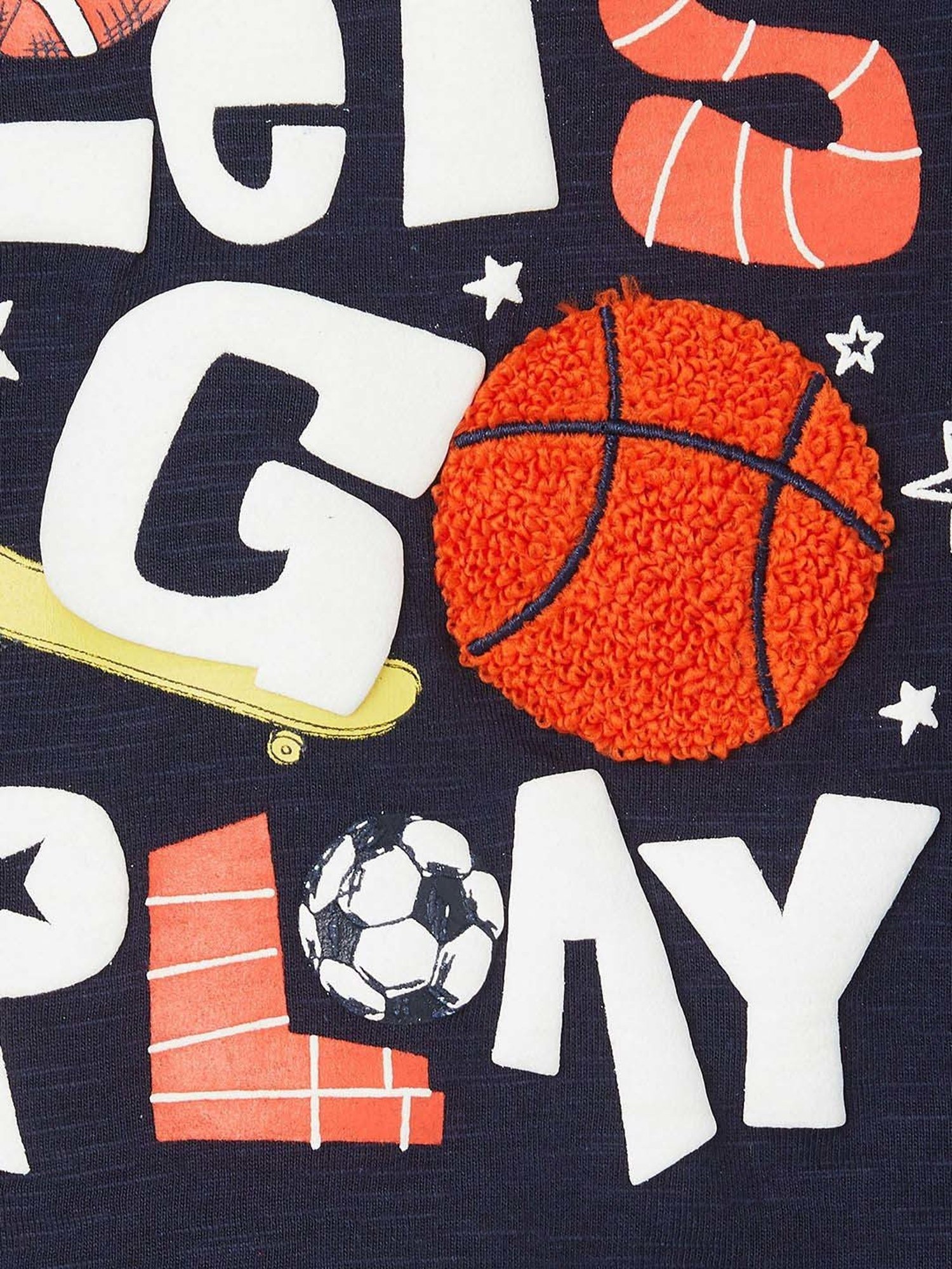 Juniors by Lifestyle Kids Navy Cotton Printed T-Shirt