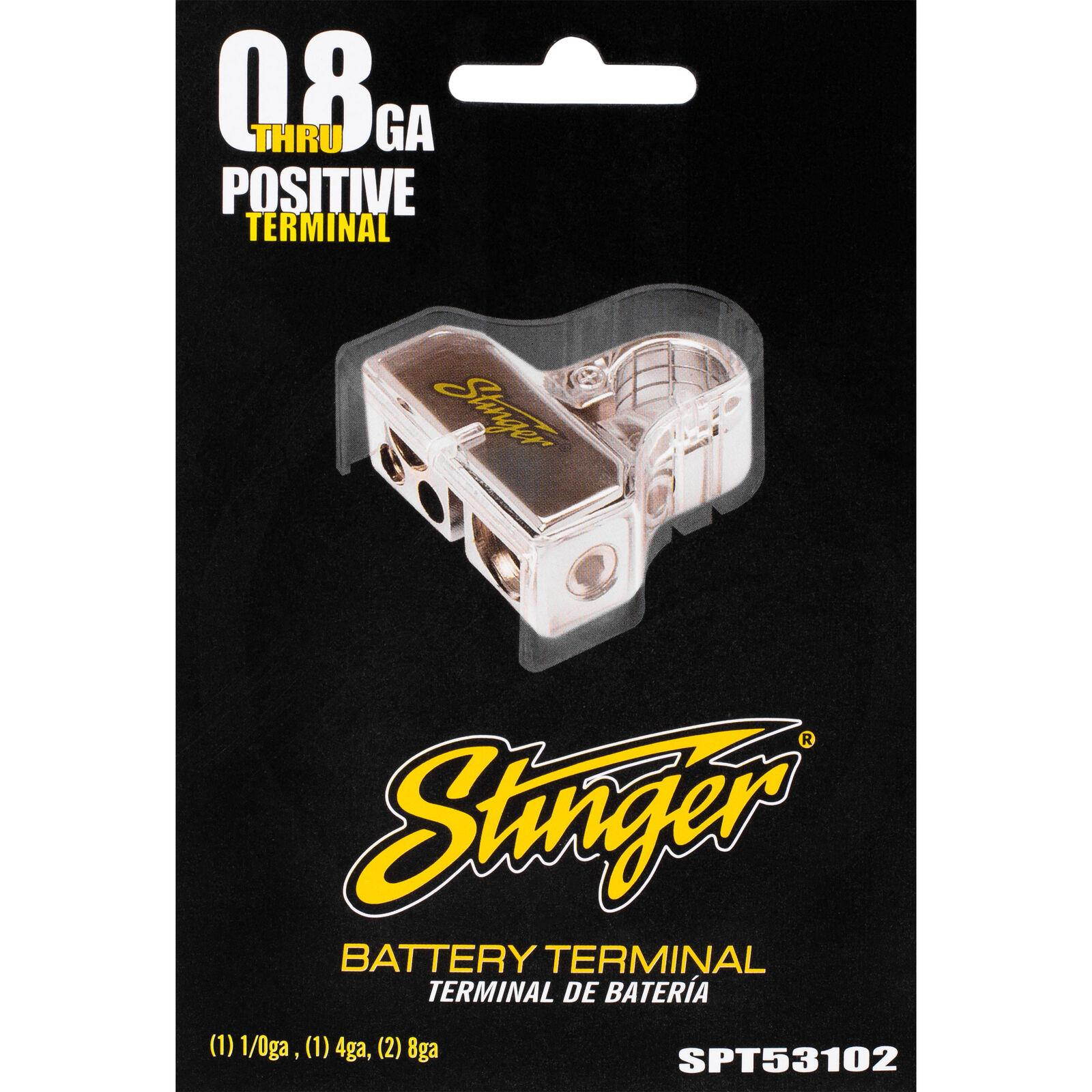 Stinger SPT53102 Positive Battery Terminal (1) 1/0 AWG (1) 4 AWG and (2) 8 AWG O