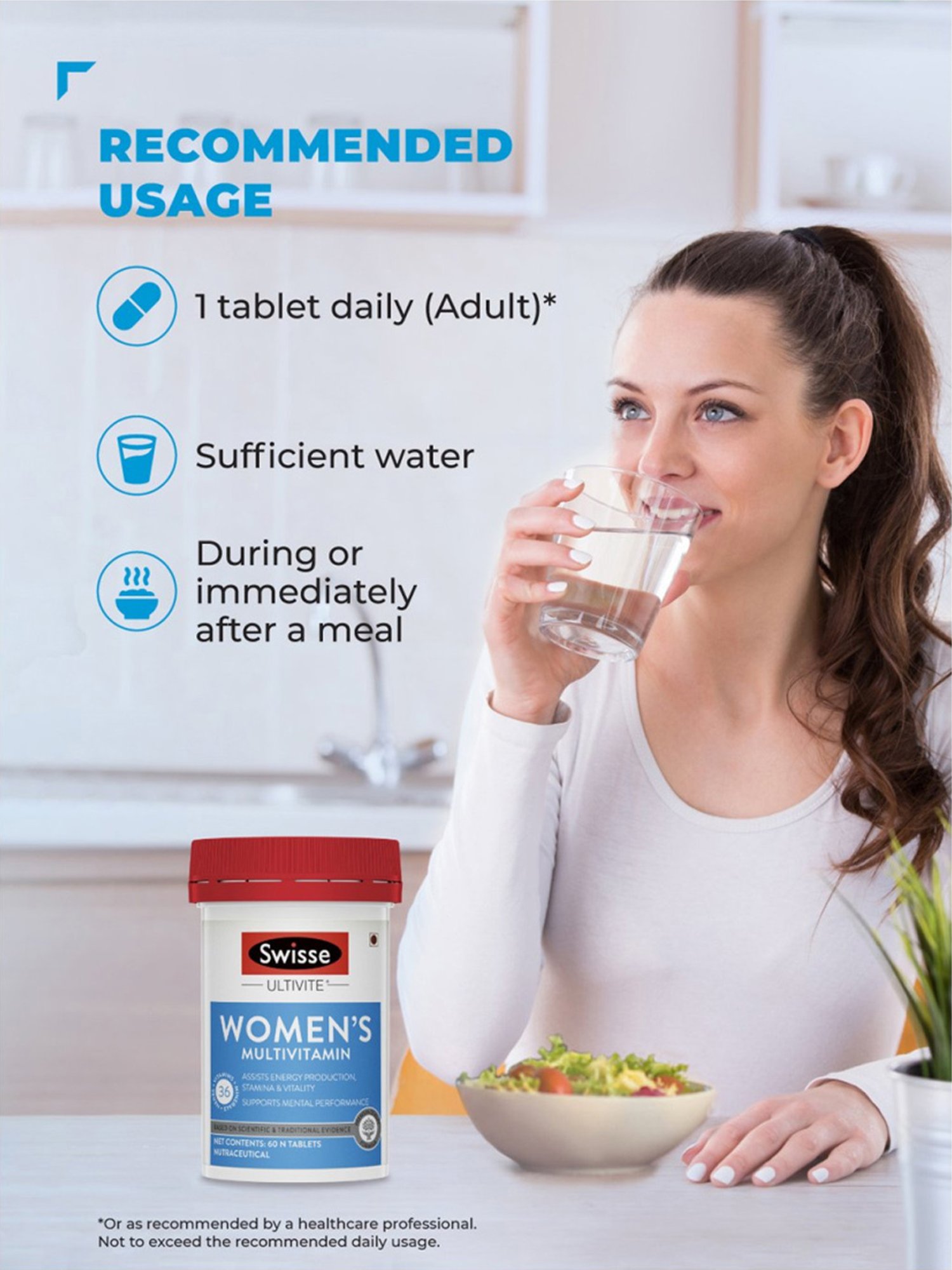 Swisse Ultivite Women Multivitamin for Energy - 60 Tablets