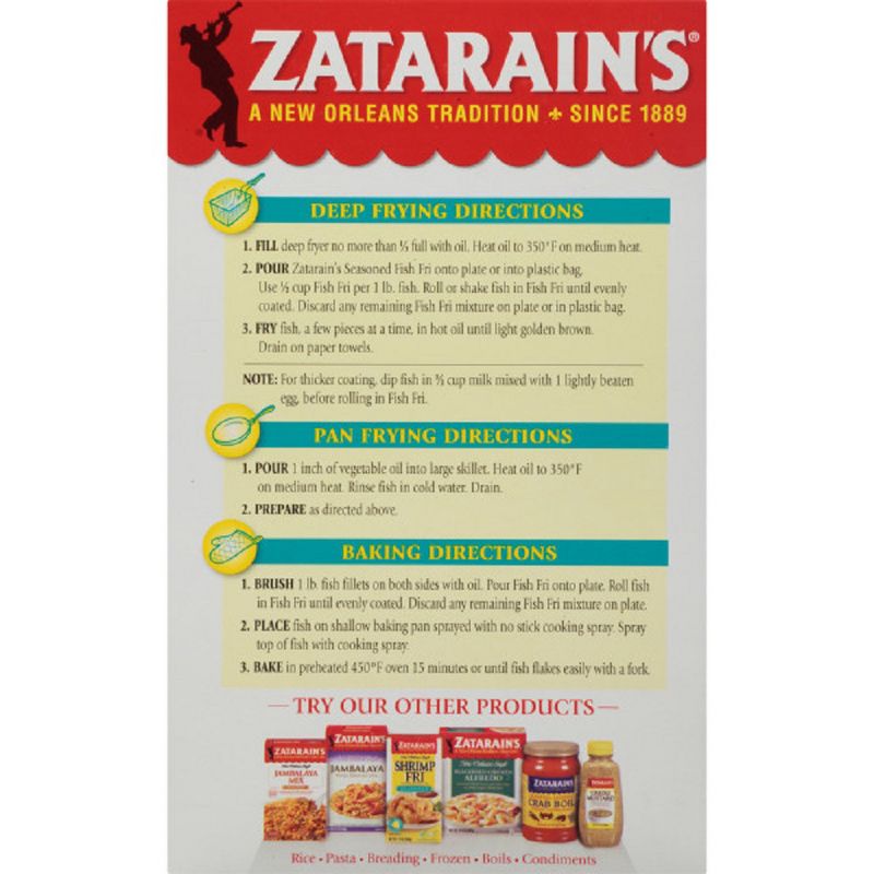 Zatarain's Gluten Free Seasoned Fish Fri Seafood Breading Mix - 24oz