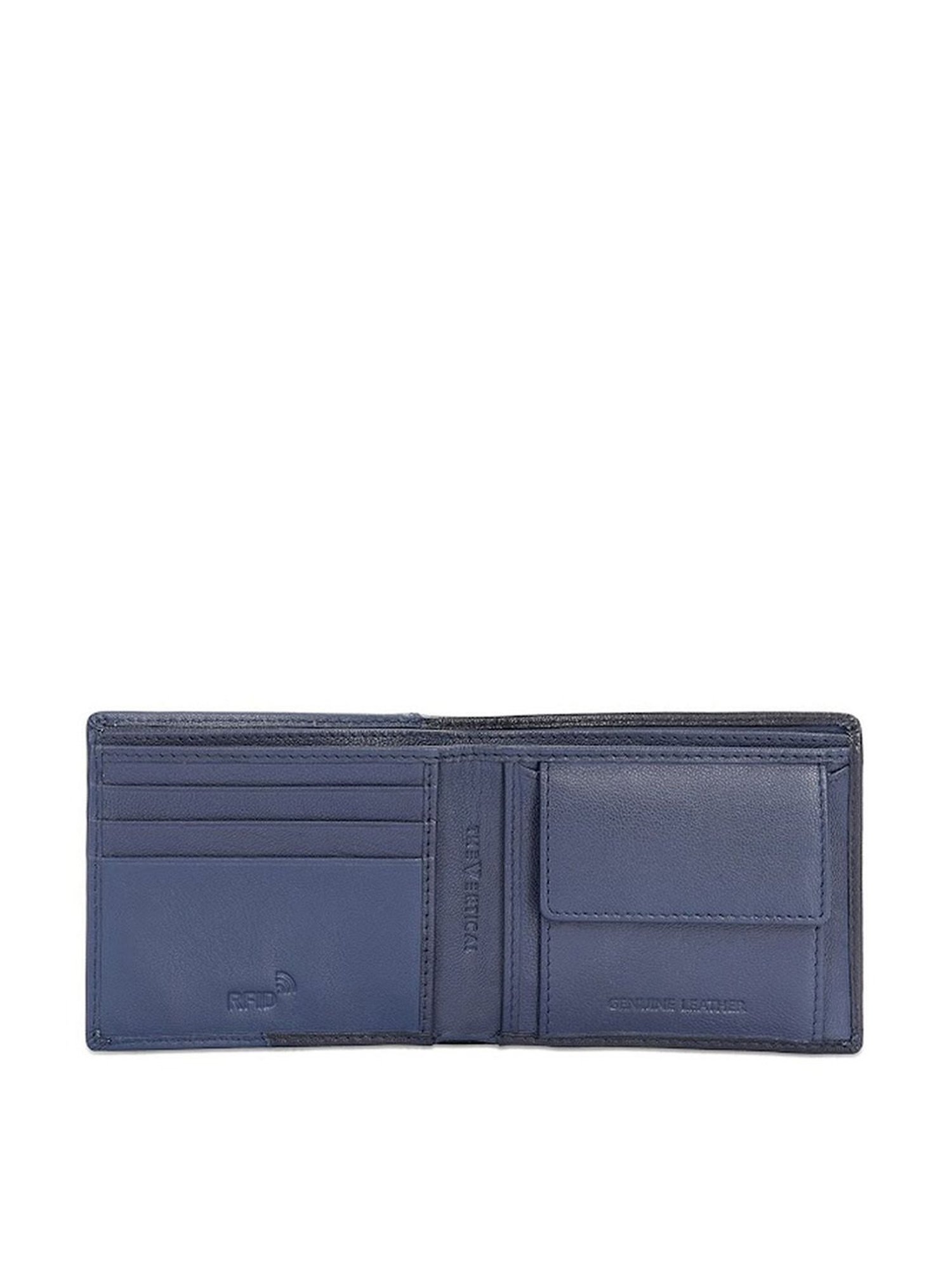 The Vertical Denwer Black Leather Color Block Bi-Fold Wallet